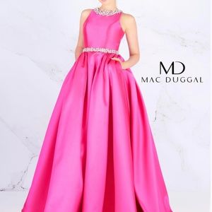 Mac Duggal ball gown, hot pink size 12